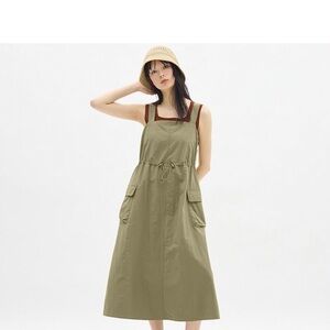 GU Japan Stylish Olive Green Dress
